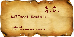 Némedi Dominik névjegykártya