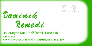 dominik nemedi business card